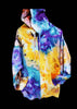 Your Majesty, Bright Orange and Purple Ice-Dyed Full-Zip Hooded Sweatshirt, Adult Size XL
