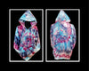 The Big Reveal Ice Dyed Spiral Full-Zip Hooded Sweatshirt , Size L